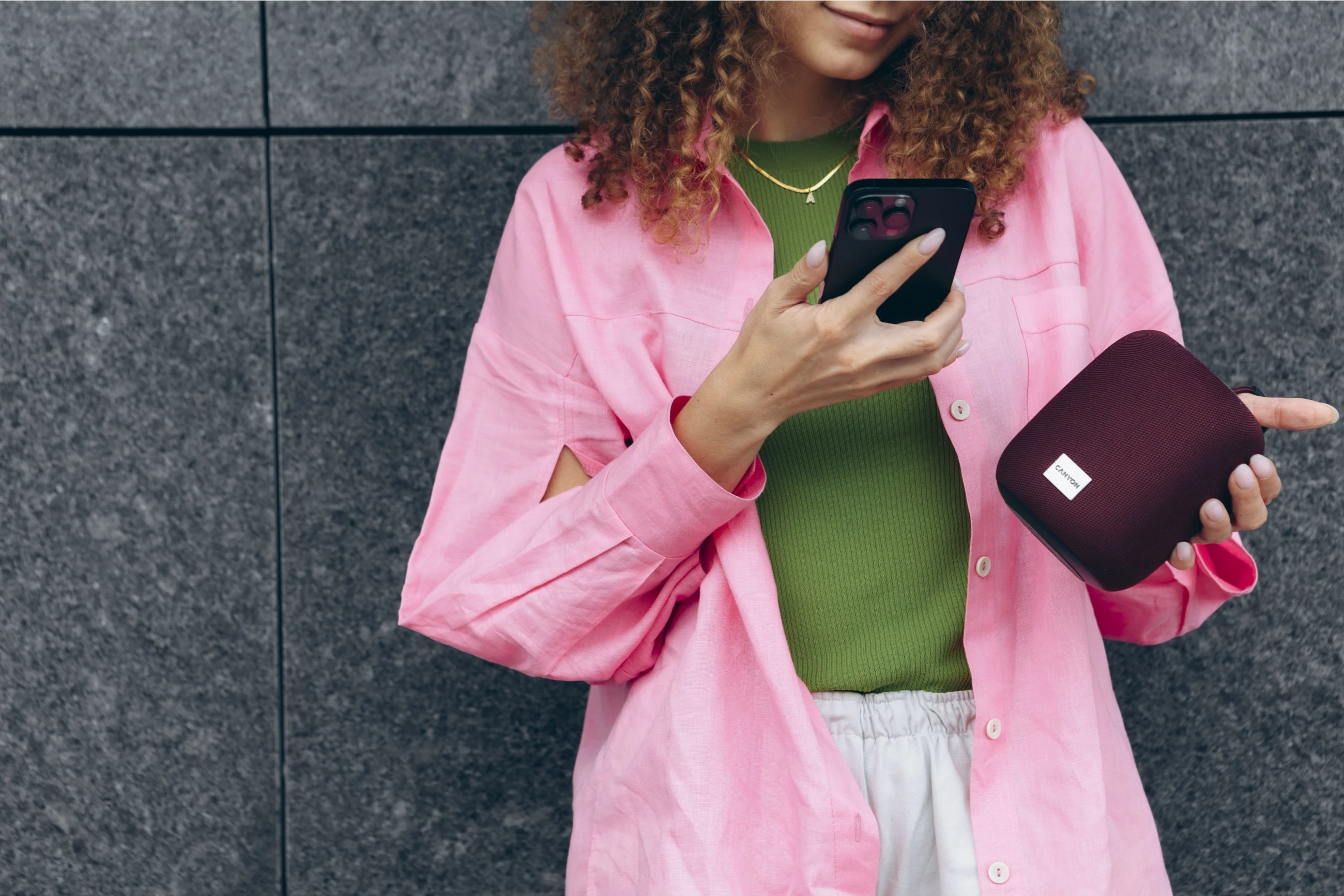 Altoparlant portativ Canyon BSP-8, 10W, Bluetooth, USB Type-C, burgundy