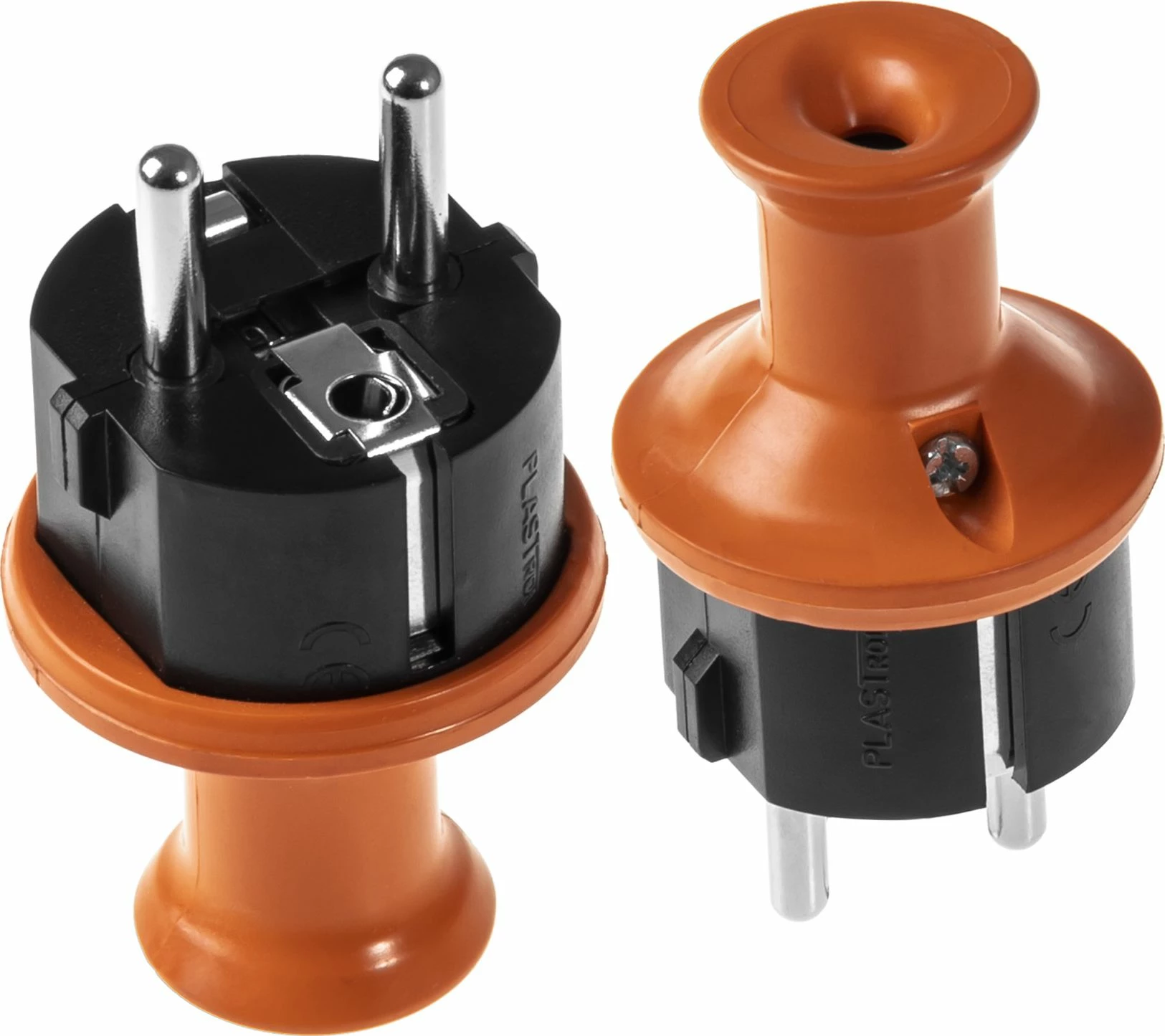 Steker Opal WT-40H 16A/250V IP44, i çmontueshëm, i drejtë, Uni-Schuko, portokalli