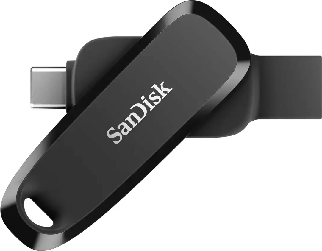 USB stick Sandisk 32GB, USB Type-C, swivel, e zezë