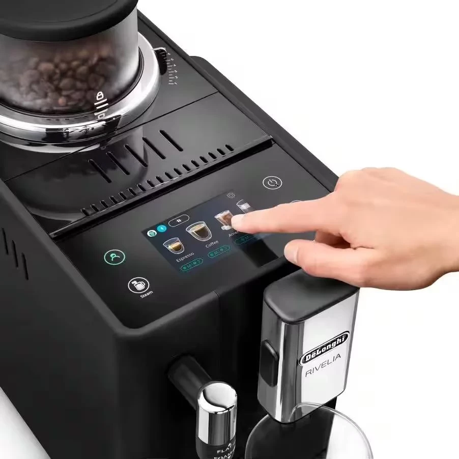 Aparat kafeje DeLonghi Rivelia EXAM440.35.B 19 bar, ekran TFT me ngjyra 3.5", Bean Switch System, 1.4 L, Onyx Black