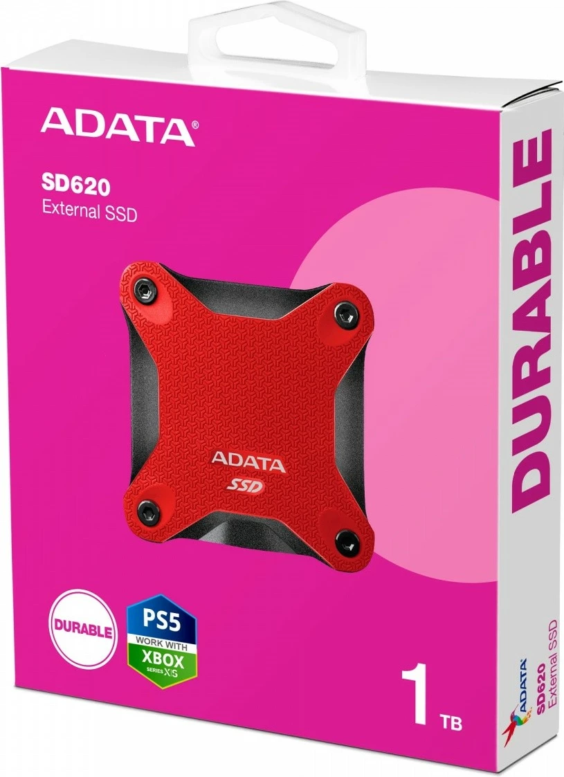 SSD i jashtëm Adata SD620, 1TB, USB 3.2, Kuq