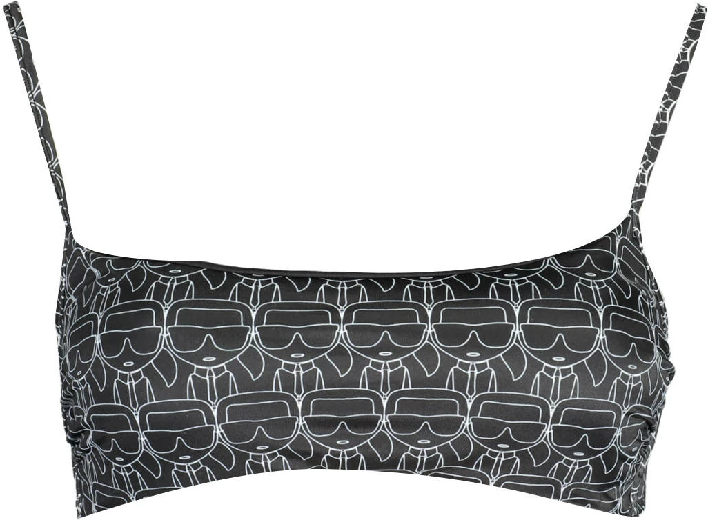 Top bikine KARL LAGERFELD BEACHWEAR femra, të zeza