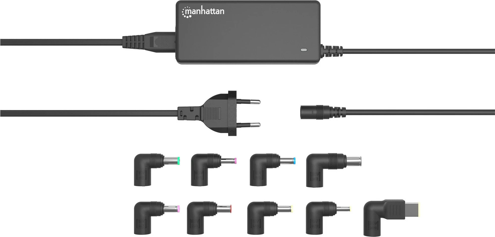 Adapter laptopi MANHATTAN 65W, 9 steka, i zi