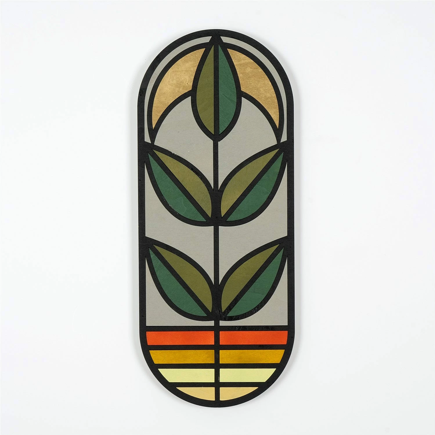 Aksesor dekorativ prej druri për mur, Wallity, ART061, shumëngjyrësh, 53x22x2cm