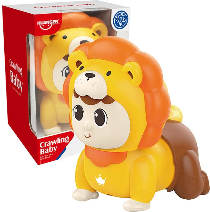 Lodër interaktive për foshnje Huanger HE0705, me drita dhe zë, verdhë/portokalli