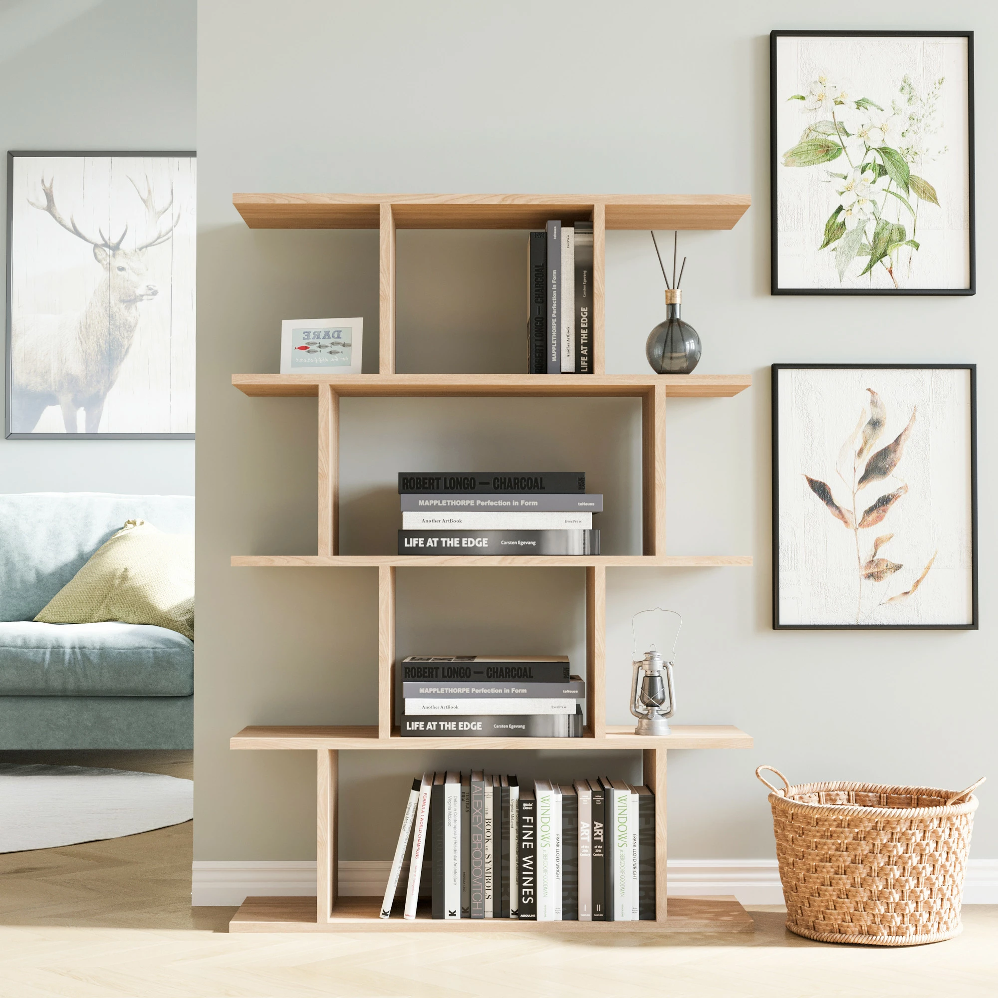 Raft librash Hanah Home, Harmon, ngjyrë lisi