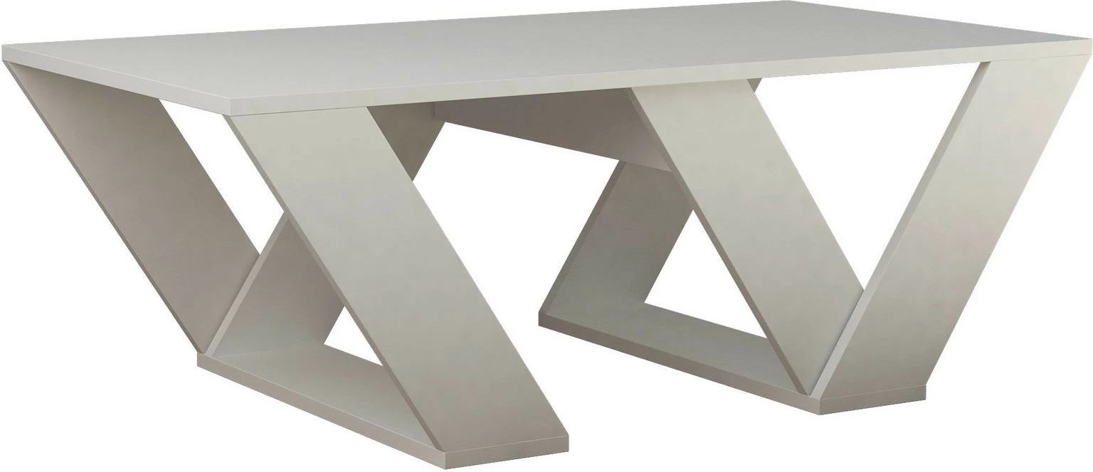 Tavolinë kafeje moderne, e bardhë, Skye Decor, Pipra