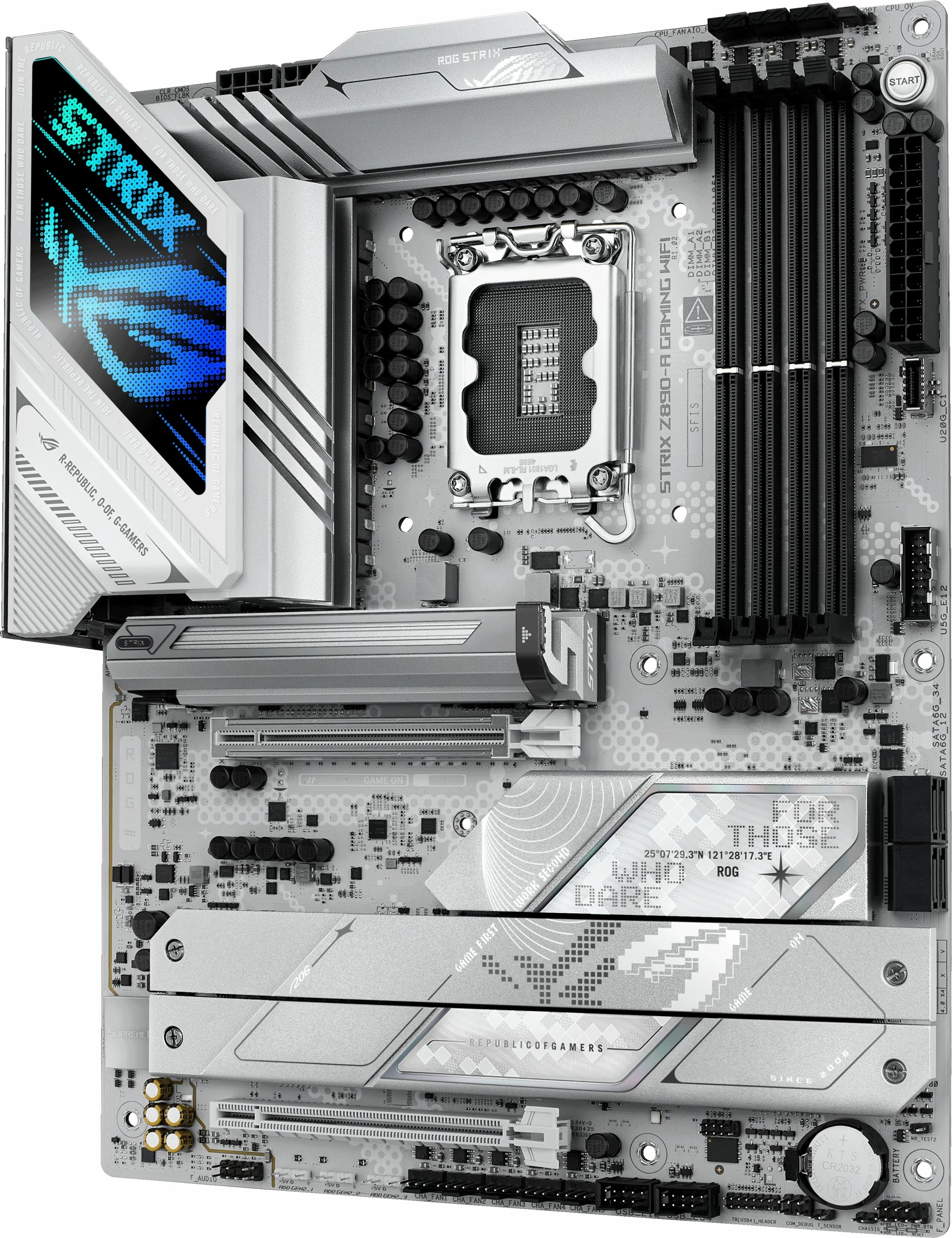 Pllakë amë ASUS ROG STRIX Z890-A GAMING WIFI, Intel, LGA 1851, DDR5, 192 GB, e bardhë