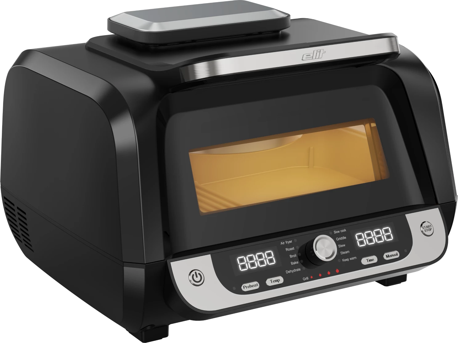 Air fryer grill Elit GrillFry360 PRO 12-në-1 6L 1500-1750W, i zi, set me aksesorë