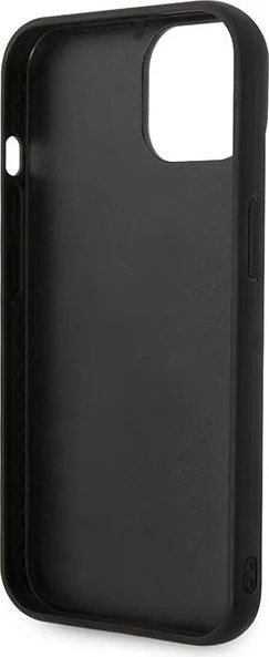 Mbështjellës Karl Lagerfeld KLHCP14MPSQPK për iPhone 14 Plus, hardcase, Puffy Ikonik Pin, e zezë