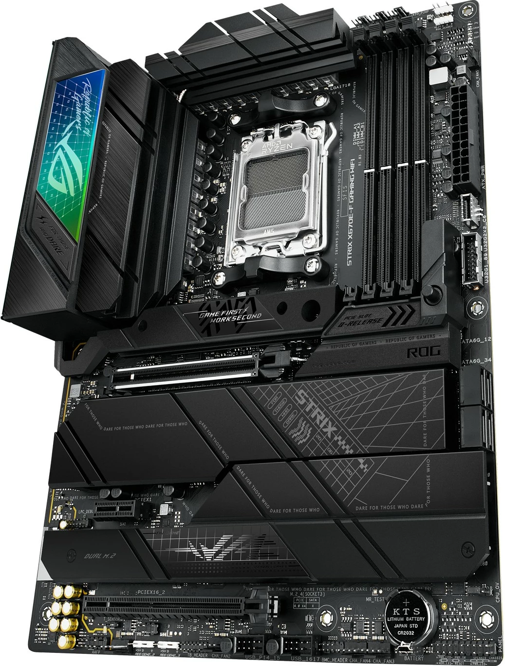 Pllakë amë ASUS ROG STRIX X670E-F GAMING WIFI, Socket AM5, AMD Ryzen™ 7, DDR5-SDRAM, 128 GB, DIMM