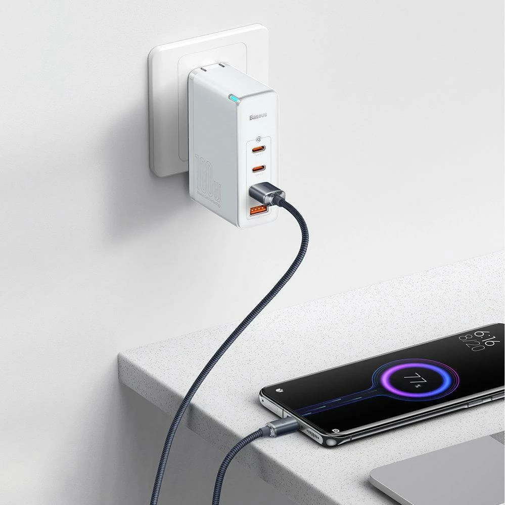Kabllo USB-A në USB-C Baseus Crystal Shine CAJY000501/BSU3102BLK 2 m 100W USB 2.0, e zezë (1 copë)