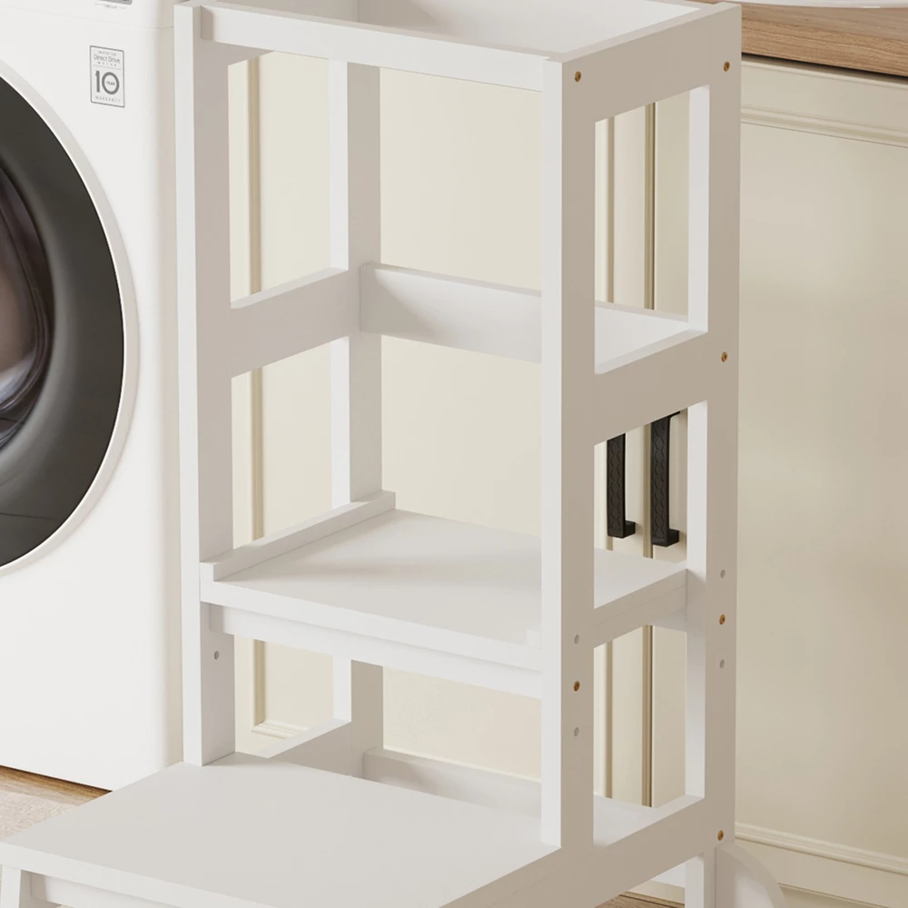 Kullë mësimore për fëmijë Montessori PEPE, dru pishe, e bardhë, FH9291.03, 45.7x51x90cm