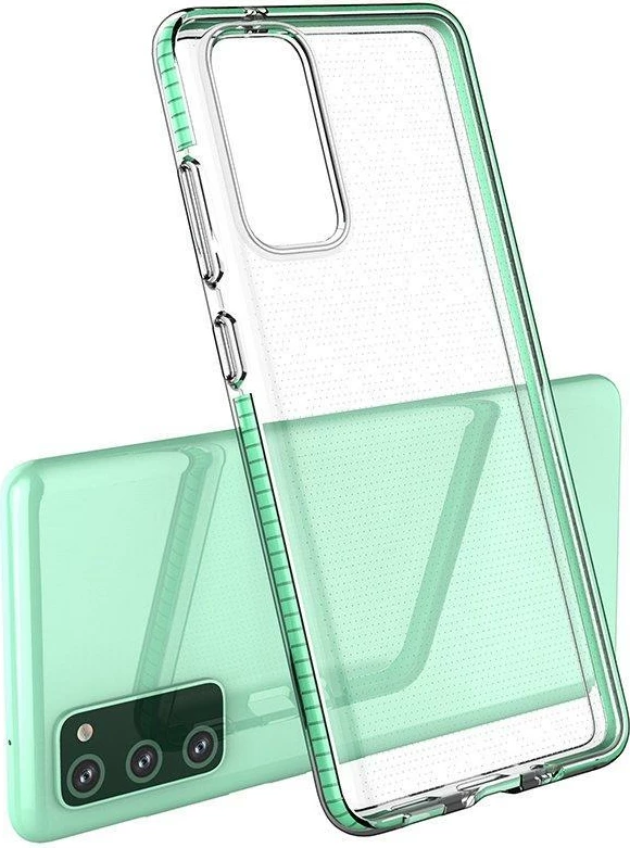 Mbështjellës Hurtel Spring Case për Samsung Galaxy A02s EU, TPU, Transparent me kornizë rozë