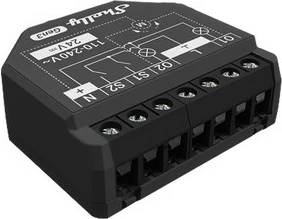 Smart switch Shelly 2PM Gen3, 2P, Wireless, 2402 MHz, Ngjyrë e zezë