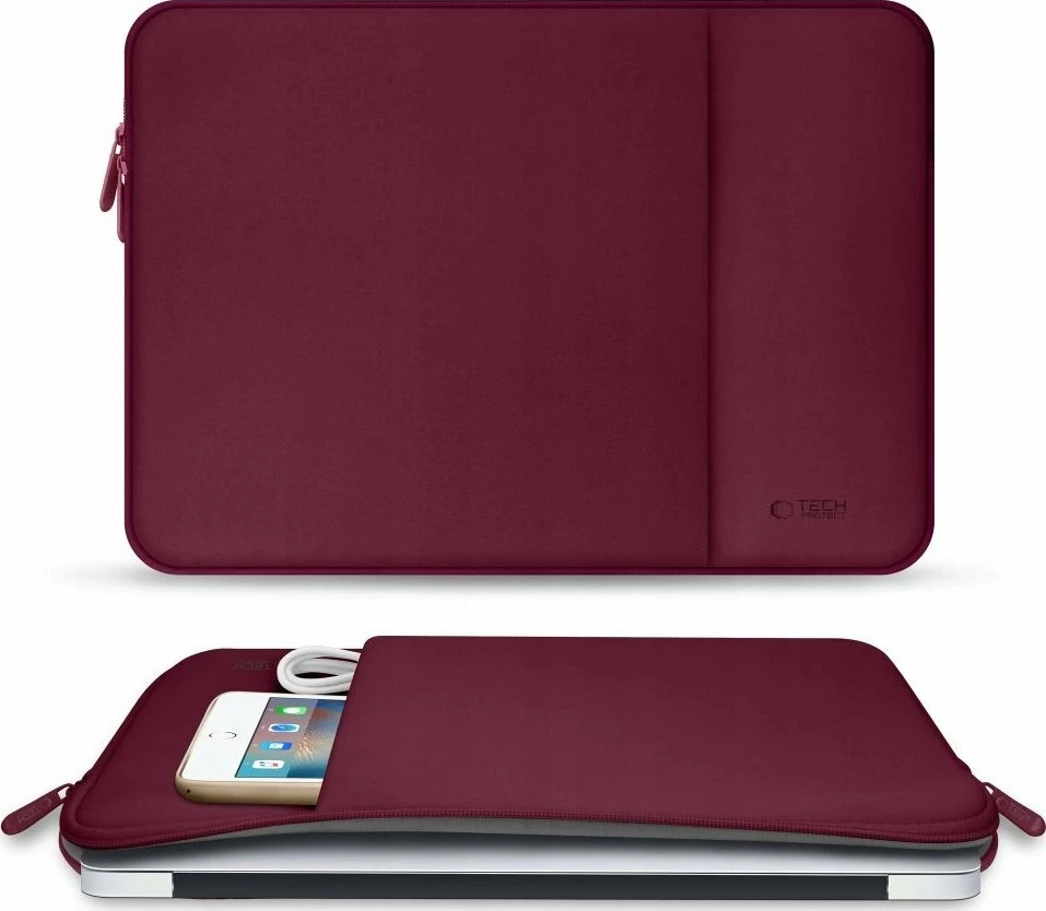 Mbështjellës neopren për laptop Tech-Protect Neopren Laptop 15-16\", Mulberry e kuqe