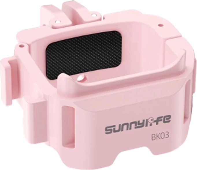 Adapter çlirim i shpejtë Sunnylife BK03 për DJI Osmo Pocket 3, filetë 1/4", cold shoe, mbajtës 2-pin i palosshëm, rozë