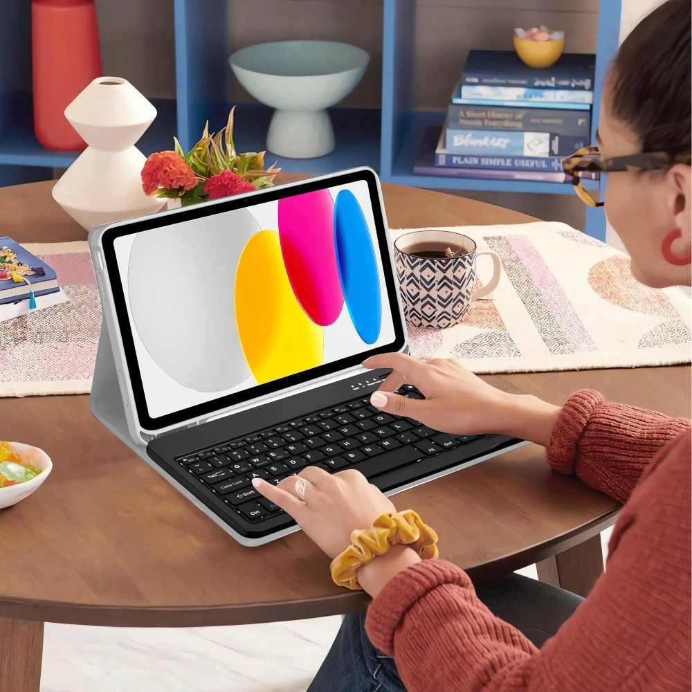 Mbështjellës me tastierë Tech-Protect SC Pen për iPad 10.9" (10 gen.) / 11" (11 gen.), Gri