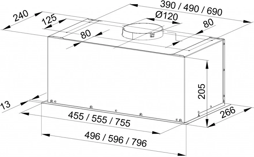 Aspirator MAAN Fiugi 2 50, 310 m3/h, i bardhë