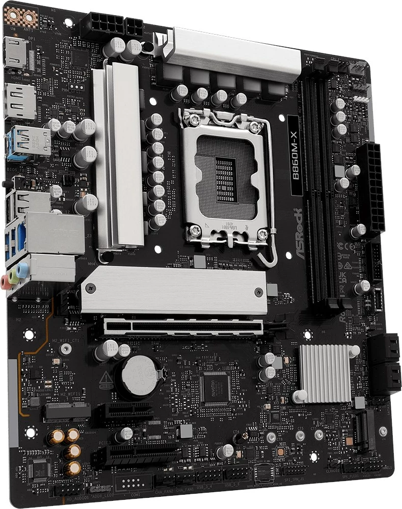 Pllakë amë ASRock B860M-X, micro ATX, Socket 1851, 128 GB, E zezë
