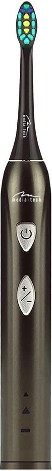 Furçë dhëmbësh elektrike Media-Tech MT6510, sonike, me bateri të integruar, e zezë, set me 2 koka dhe kuti udhëtimi
