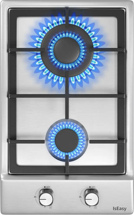 Sobë gazi IsEasy MGBS-312A, 2 djegës, çelik inox, e integruar