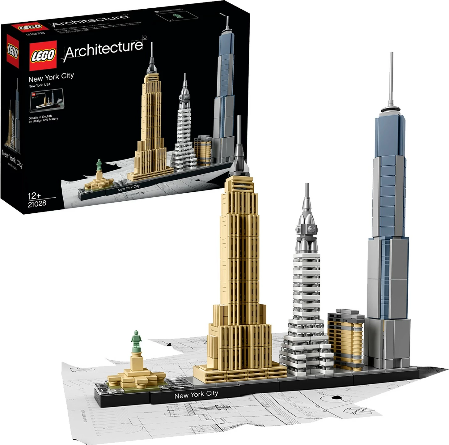 Set ndërtimi LEGO Architecture New York City 21028, 598 pjesë, shumëngjyrësh
