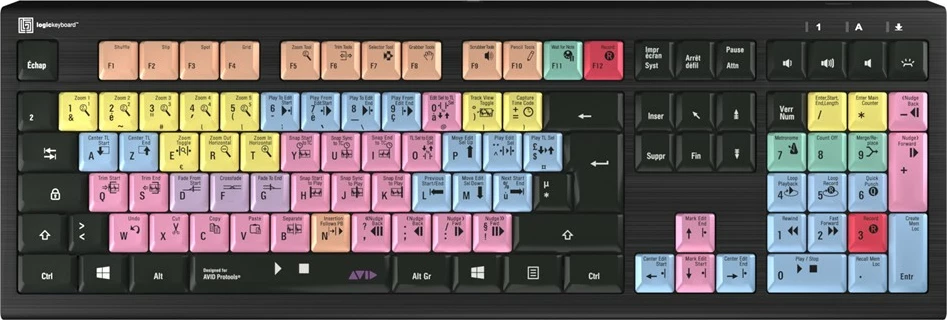 Tastierë LogicKeyboard Astra 2 Pro Tools FR për PC, shumëngjyrëshe
