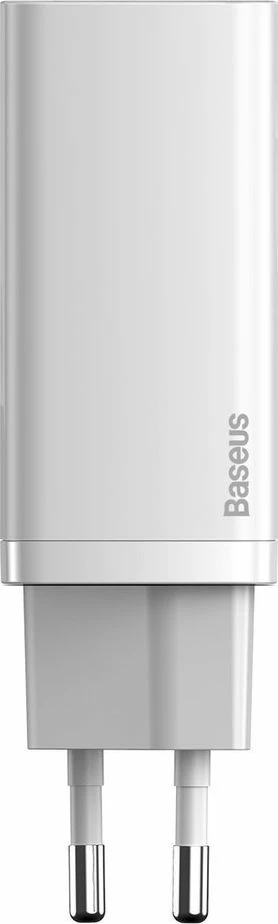 Karikues muri Baseus GaN2 Lite CCGAN2L-B02 65W 1x USB-C + 1x USB-A i bardhë