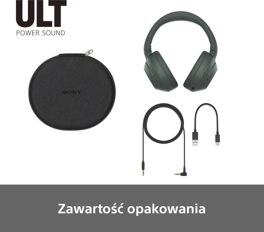Kufje Sony ULT Wear, me anulim zhurme aktive, gri