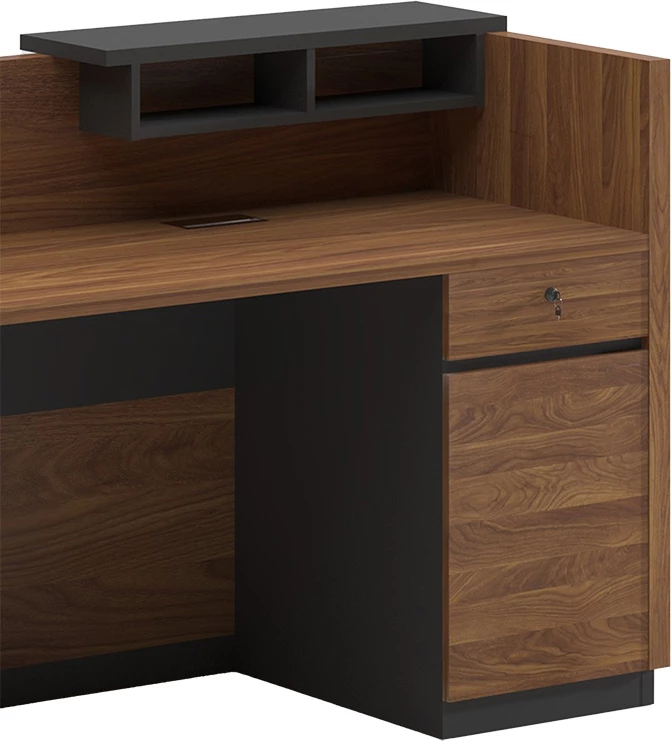 Tavolinë pritjeje Oscar, ngjyrë arre-antracit, 180x65x76cm