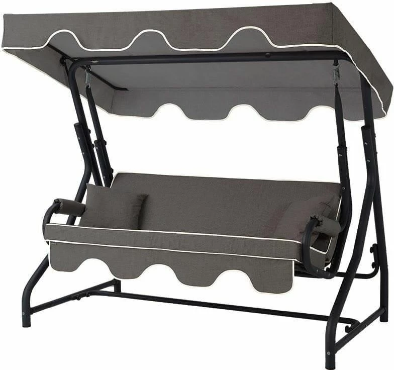 Karrige lëkundëse treshe për kopsht, Ruta, ngjyrë antracit