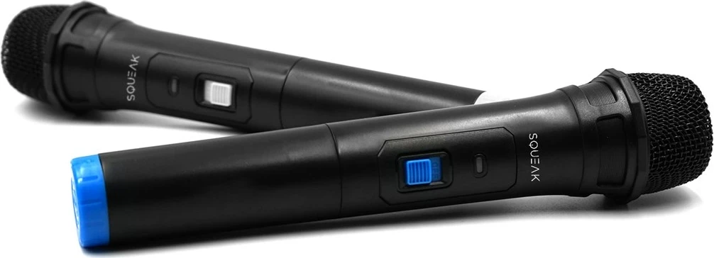 Karaoke mikrofonë SQUEAK VocalDuo 2,4G SQ1007, Set 2 copë, E zezë