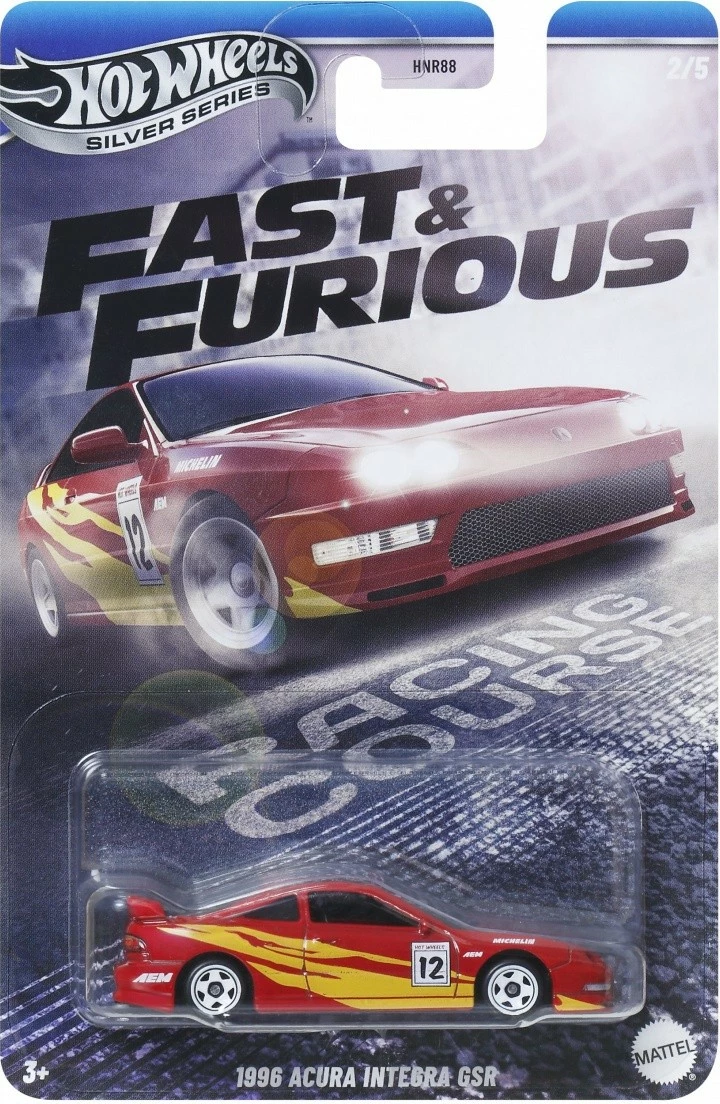 Makine model metalike, Hot Wheels, Fast & Furious 1996 Acura Integra GSR, shkalla 1:64, e kuqe