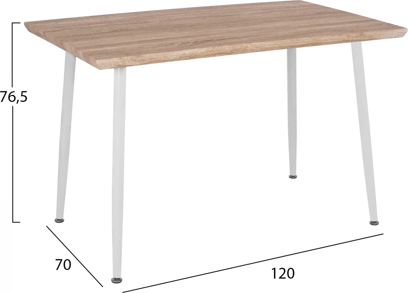 Set 5 pjesësh tavolinë sonama & karrige metalike ngjyrë bardhë FH11027.01