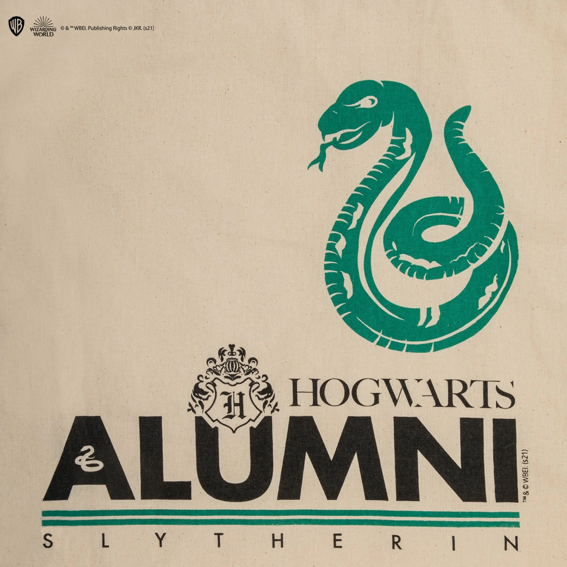 Çantë tote Cinereplicas Harry Potter Alumni Slytherin 100% pambuk 41×38 cm, bejzh
