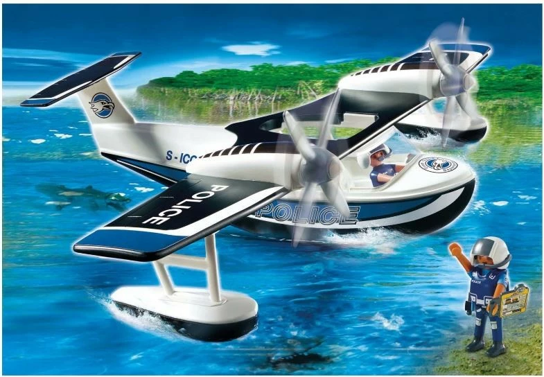 Set lodrash Playmobil City Action 4445 Police Watercraft, 30 pjesë