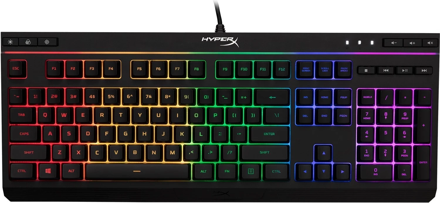 Tastierë HyperX Alloy Core RGB, QWERTY US English, e zezë