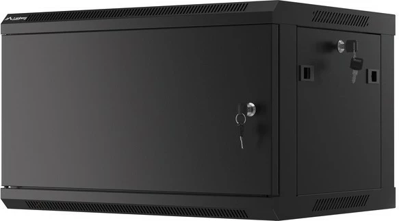 Kasë rrjeti Lanberg WF01-6406-00B, 6U, 600x450 mm, e zezë, për mur