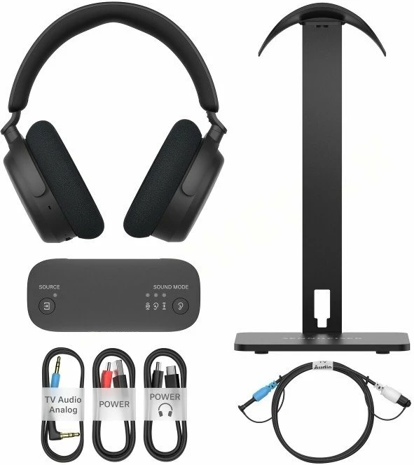 Kufje wireless Sennheiser RS 275 me transmetues TV BTA 1, Bluetooth 5.4, rreze 50 m, bateri deri 50 orë, set, të zeza
