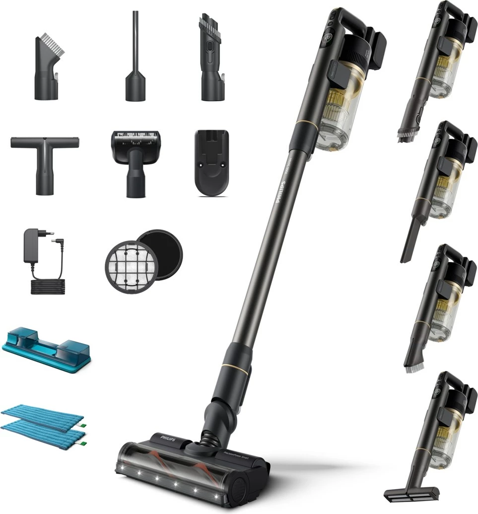 Fshesë me korrent pa kabllo Philips 7000 series Aqua XC7057/01, 0.6L, Li-Ion, E zezë