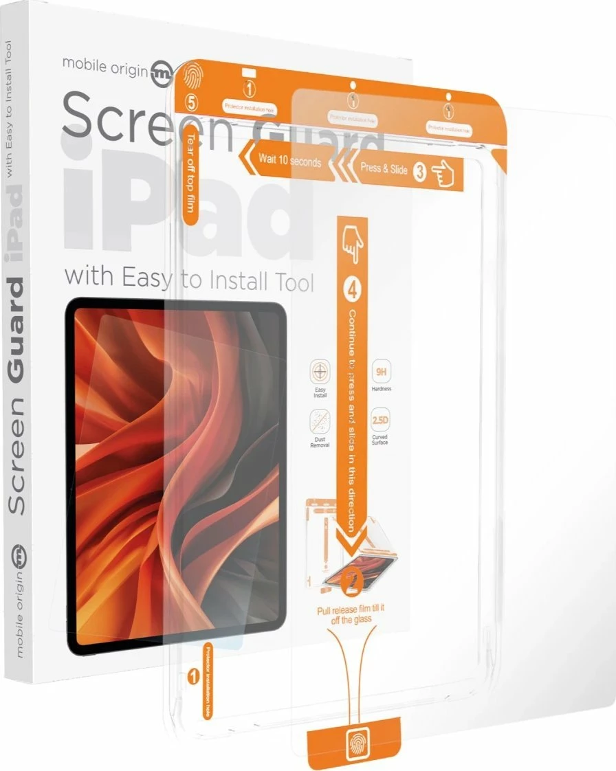 Xham mbrojtës Mobile Origin Screen Guard për iPad 10.9\" 2022 (10th Gen), 9H, 2.5D, 6 shtresa