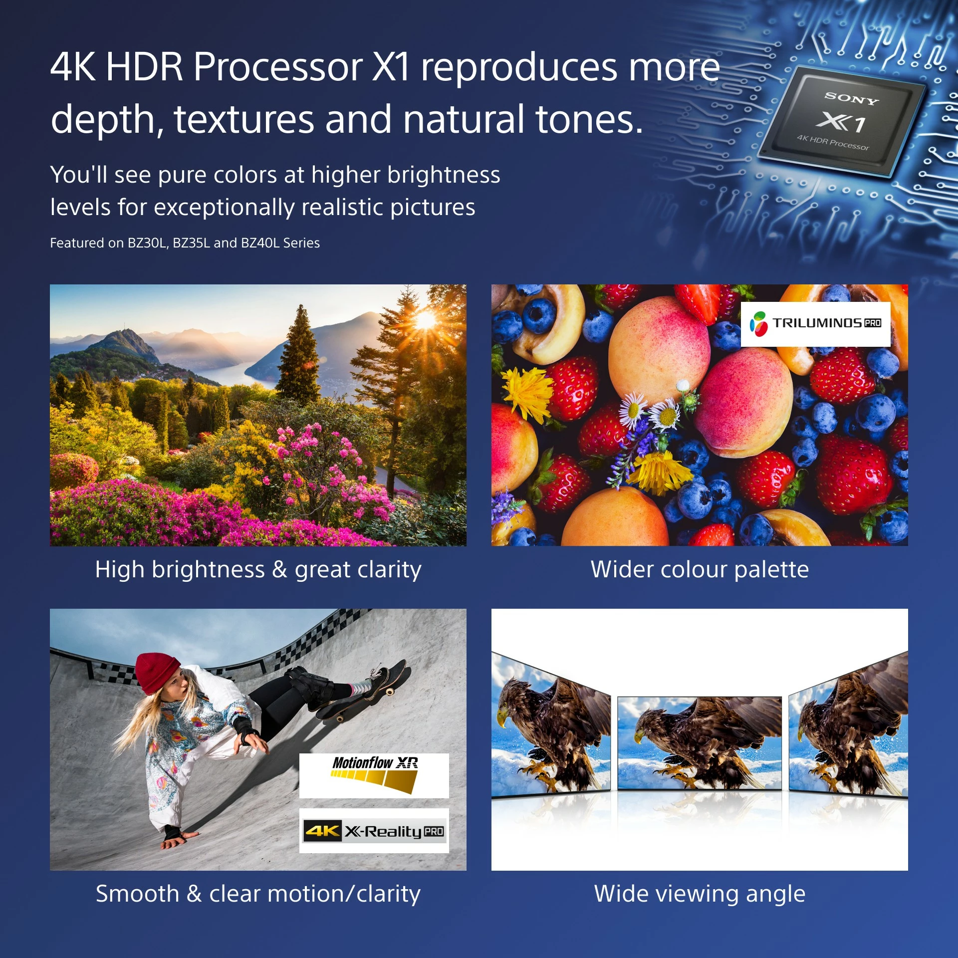 Ekran Sony FW-75BZ40L, Digital Signage, 75", LCD, 4K, Wi-Fi