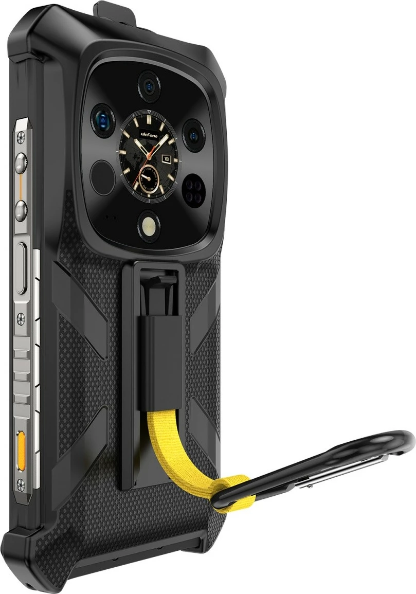 Mbështjellës Ulefone Armor 28 Ultra/28 Ultra Thermal, plastikë, me karabiner dhe klips, i zi