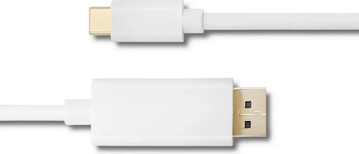 Kabllo Qoltec DisplayPort Alternate mode, USB 3.1 typ C męski, DisplayPort męski, 5K, 2m, bardhë