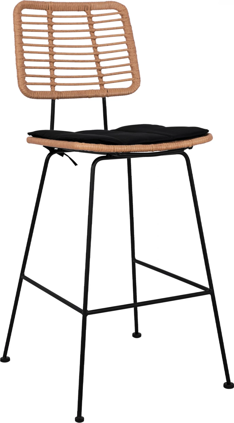 Karrige për bar me jastëk Allegra FH5455 me thurje në ngjyrë bezhë 46,5x55x117,5 cm