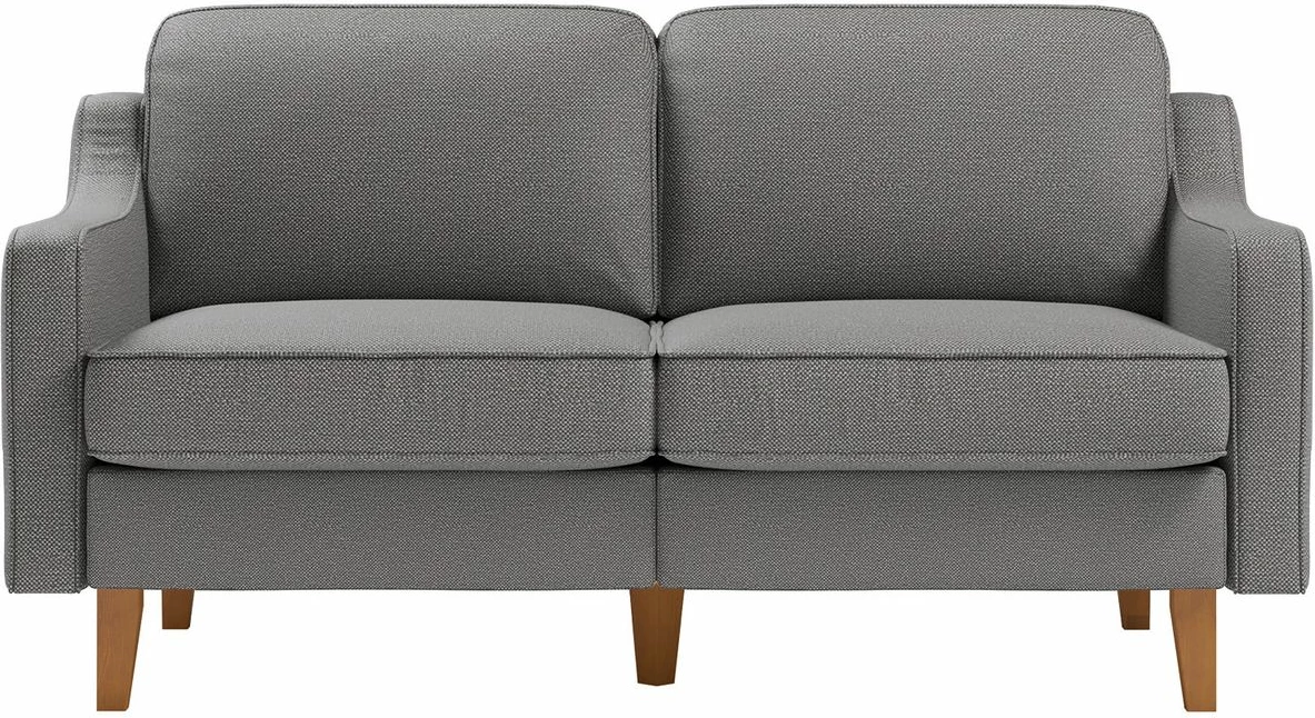 Divan dy ulëshe Atelier del Sofa, Robin 2, obsidian, walnut