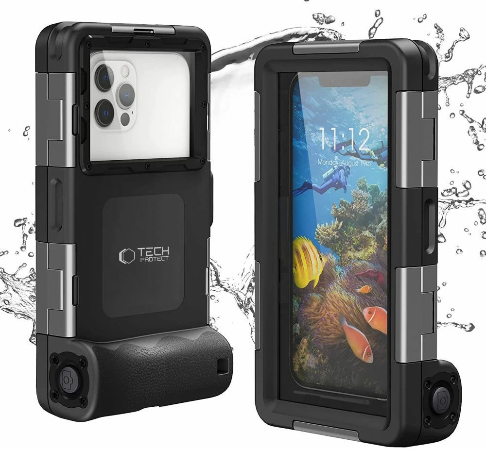 Mbështjellës Tech-Protect Waterproof Case IPX8 për celular 4.7-6.7 inç, i zi