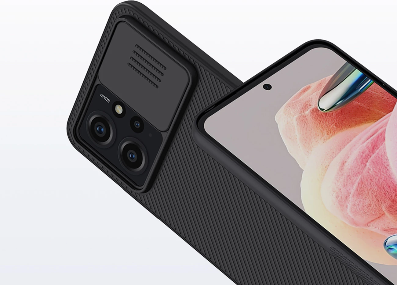 Mbështjellës Nillkin CamShield Case për Xiaomi Redmi Note 12, i zi