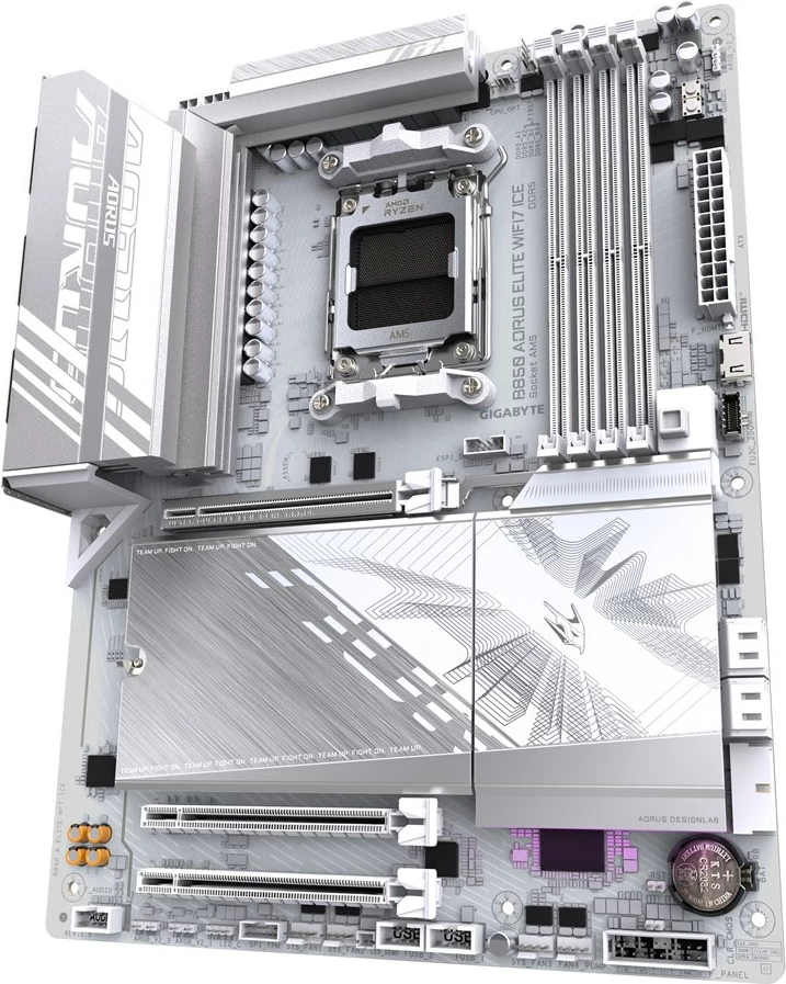Pllakë amë Gigabyte B850 AORUS ELITE WIFI7 ICE, Socket AM5, e bardhë